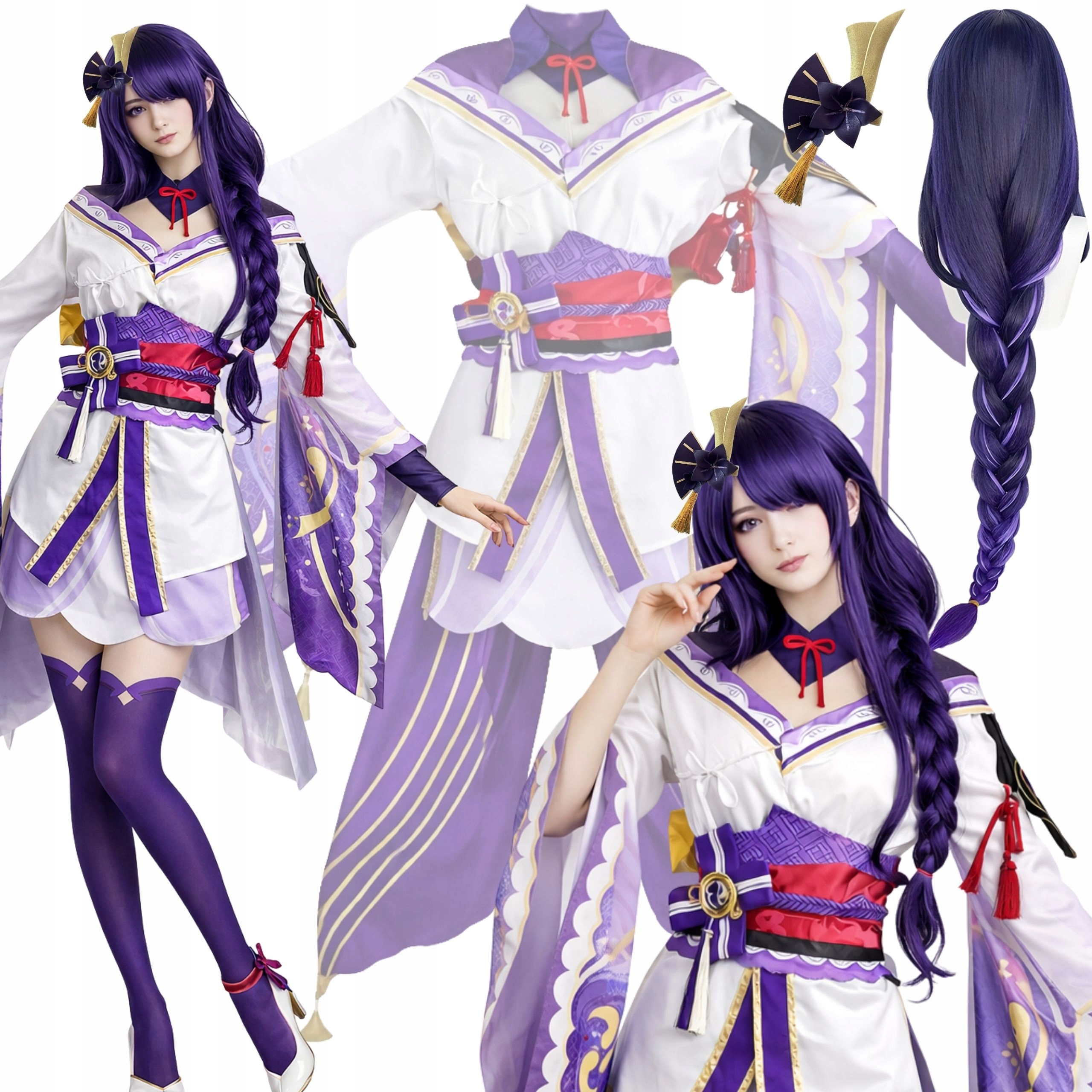 Kostým Raiden Shogun Bojovnice Genshin Paruka Cosplay Konvent Xs 152 158