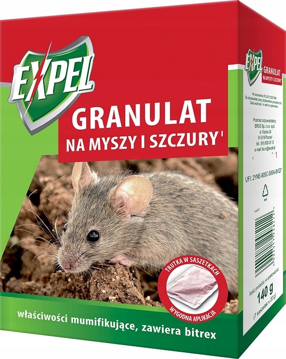 EXPEL granulat na MYSZY i SZCZURY 140g