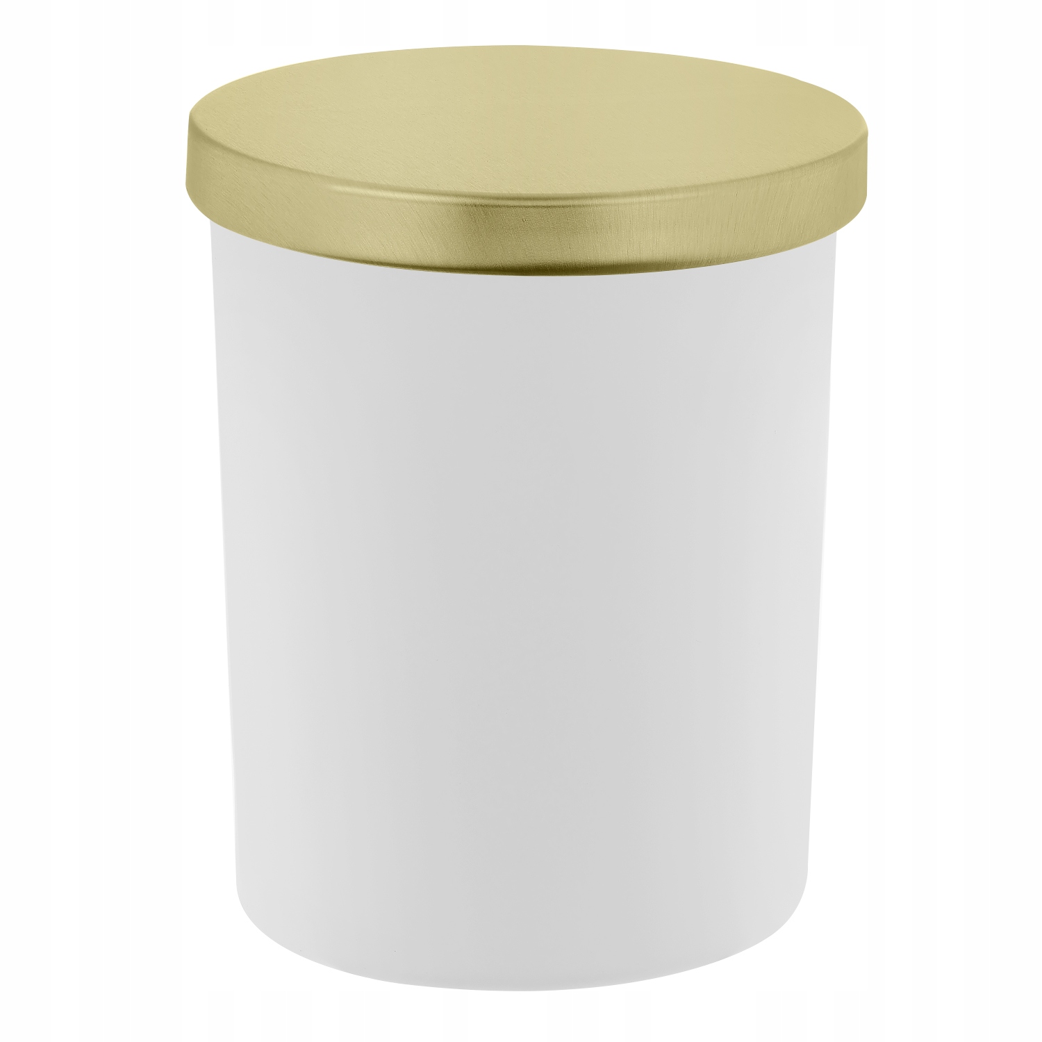 Sklenička na svíčky matná bílá 200 ml se zlatým víčkem 90 kusů