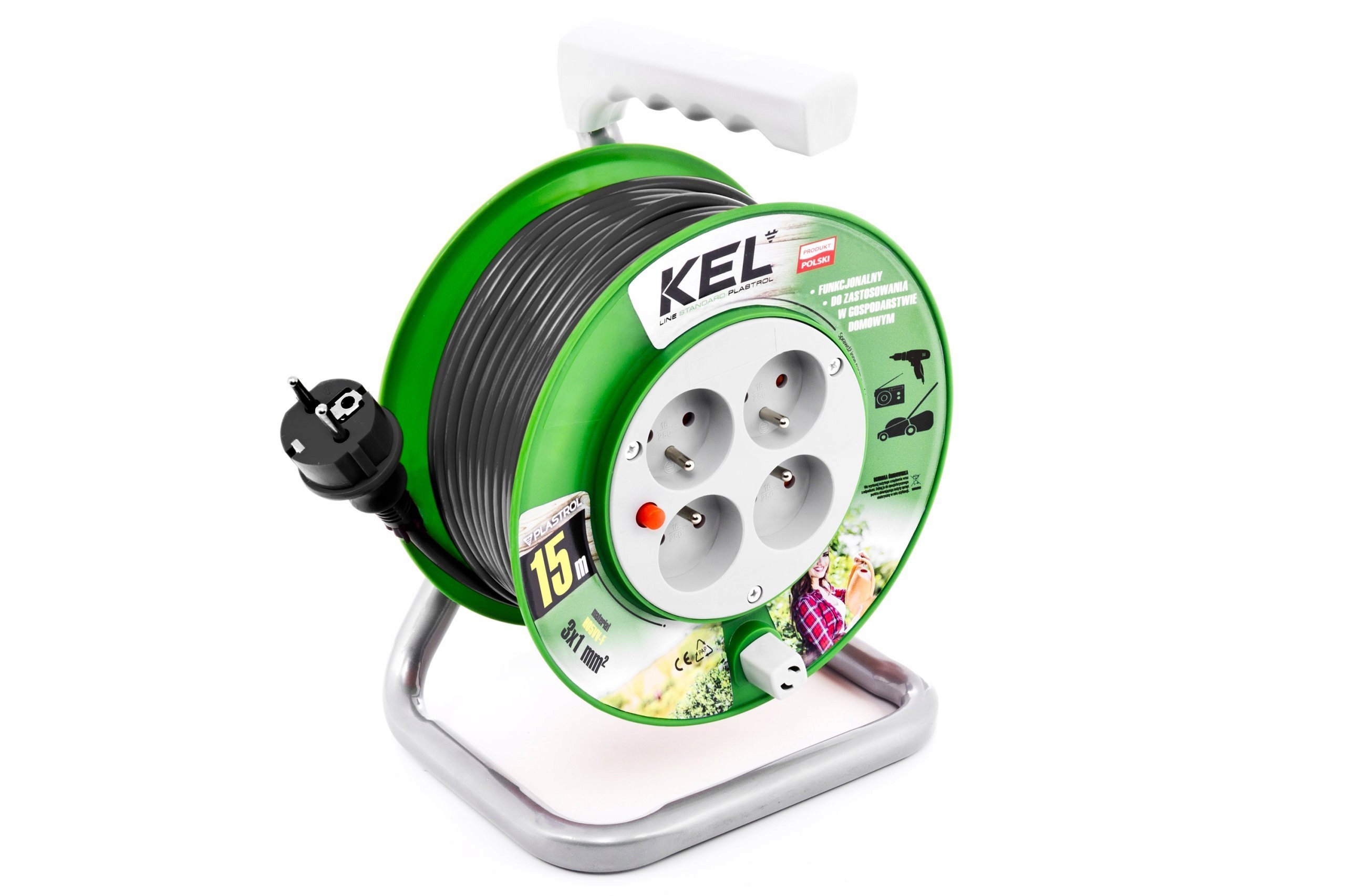 

Przedłużacz bębnowy budowlany ogrodowy 15m 3x1mm