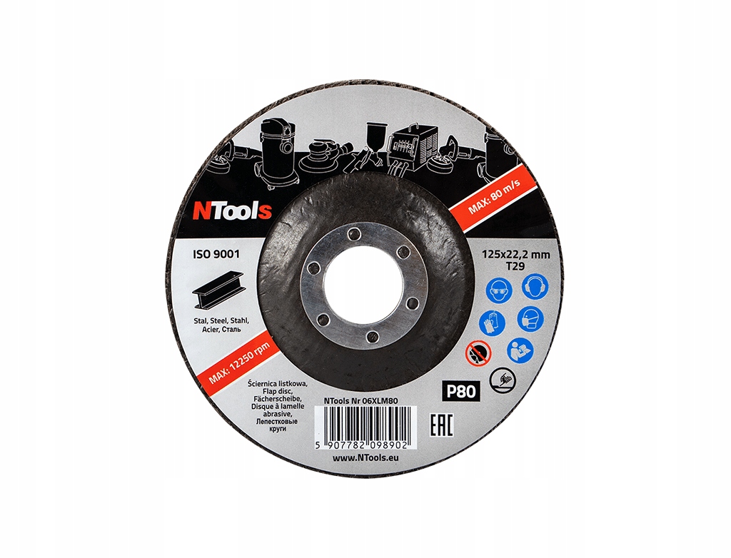 

NTools LL 125 Ściernica listkowa do stali P80