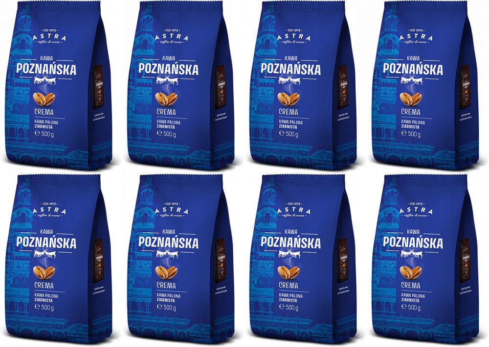 Kawa Astra Poznańska Crema ziarnista 500g x8