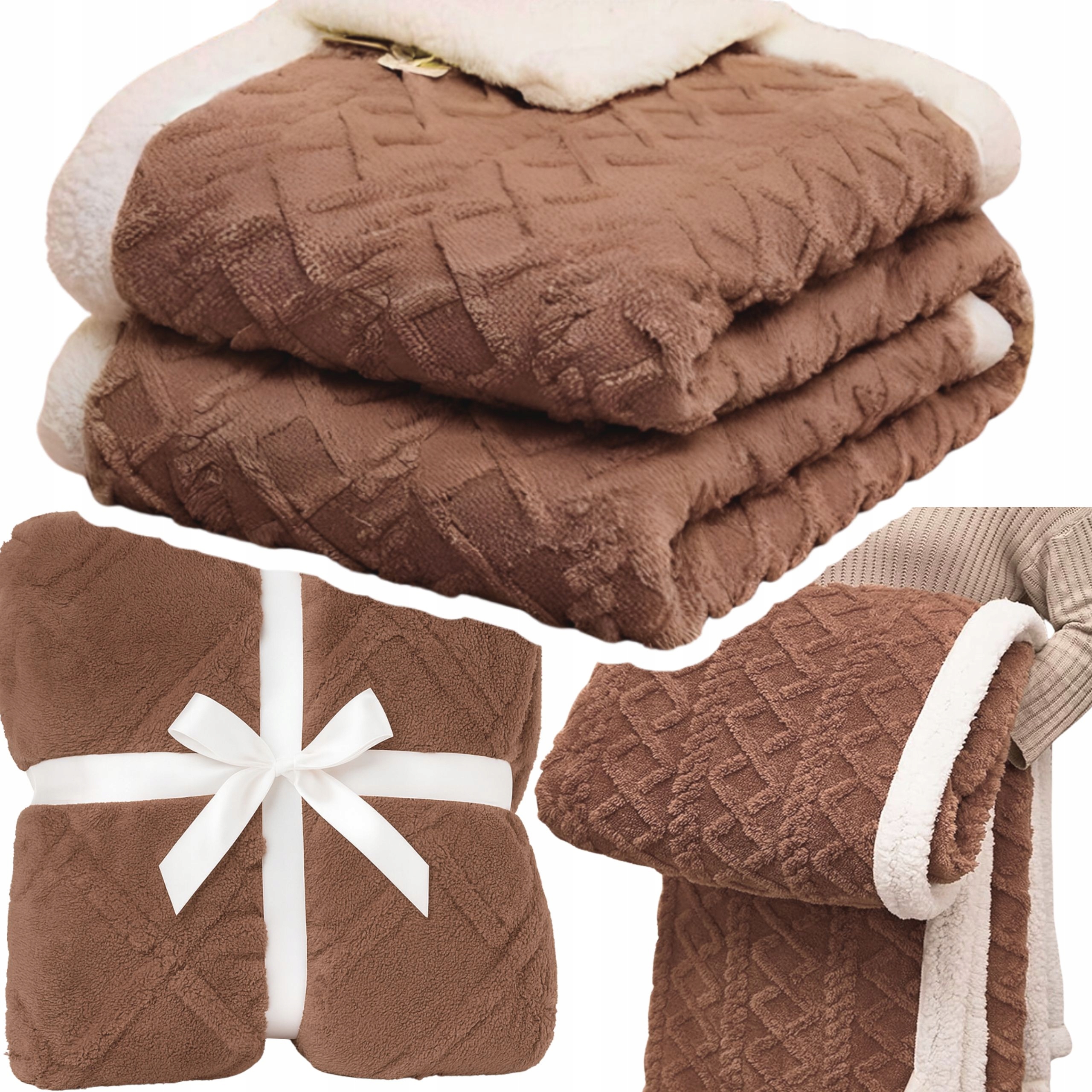 Měkká Teplá Deka Přehoz Na Postel Chlupatá Beránek 220X230 CM