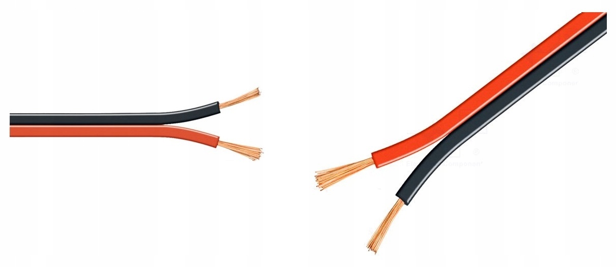 

Przewód kabel głośnikowy 0,75mm2 czerwony - czarny