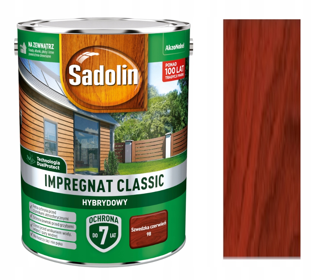 Sadolin Klasická Impregnace 4,5 L Švédská Červená