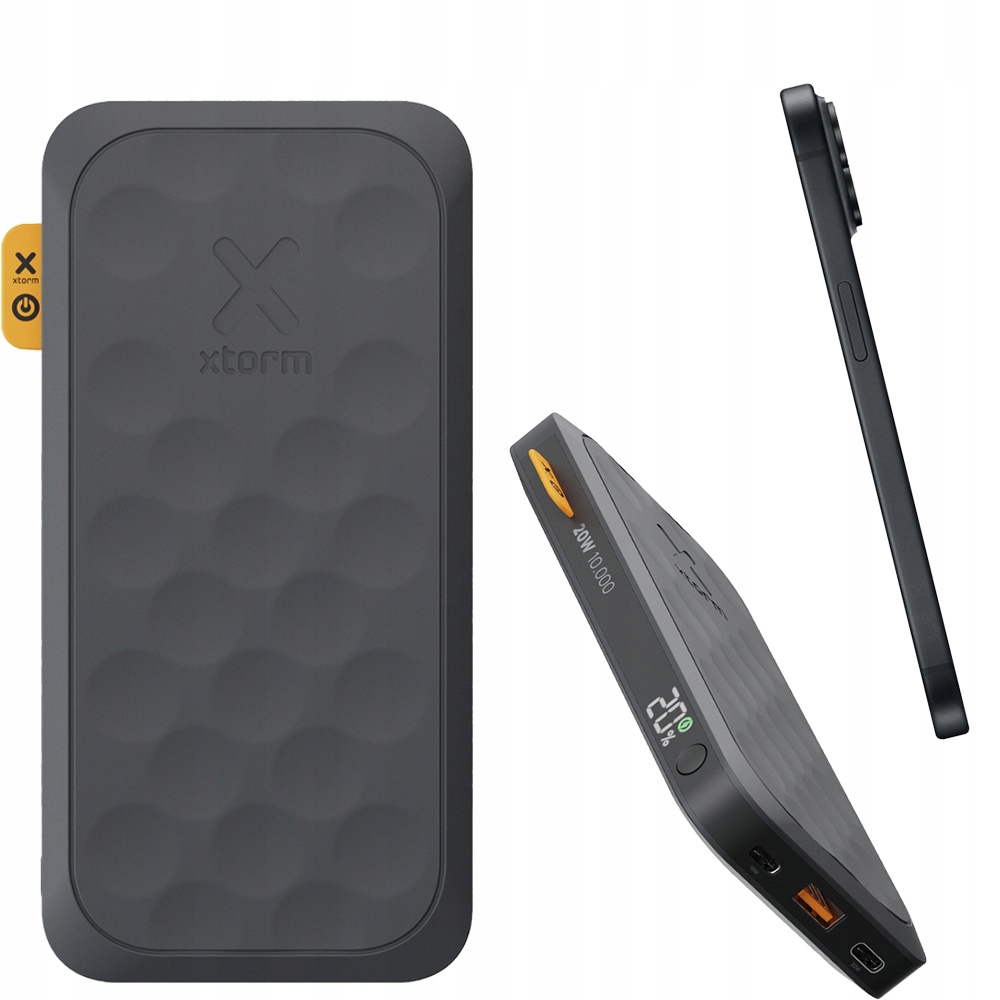 Objemná rychlá powerbanka 10000 mAh, Usb-c/a 22.5 W, displej, kabel, Xtorm
