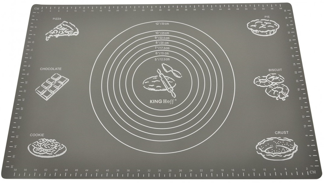 STOLNICA SILIKONOWA DUŻA MATA 60 X 40 CM SZARA