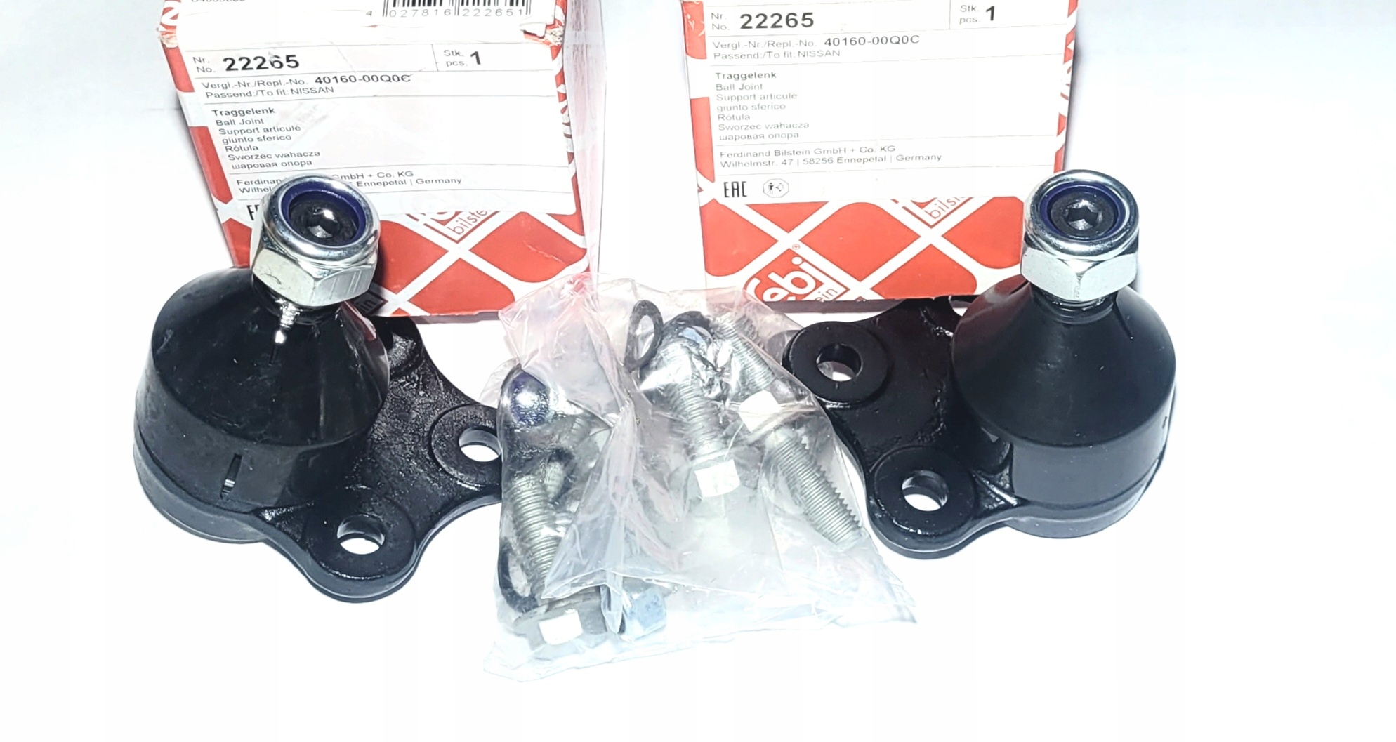 22265 - 2 ШТИФТ РЫЧАГА УПРАВЛЕНИЯ FEBI RENAULT LAGUNA II ESPACE