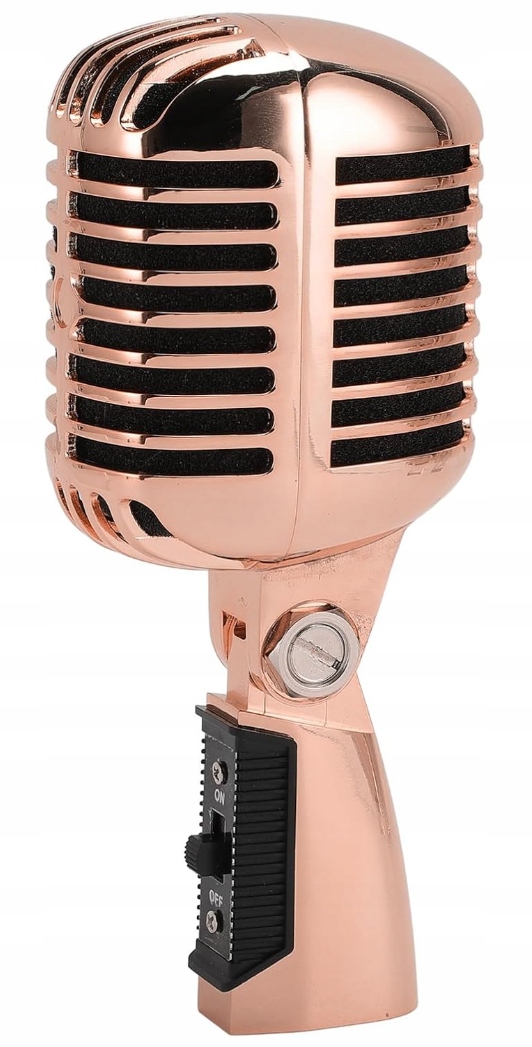 Obudowa Mikrofonu Retro Vintage Rekwizyt Atrapa Styl Elvis Presley Różowy