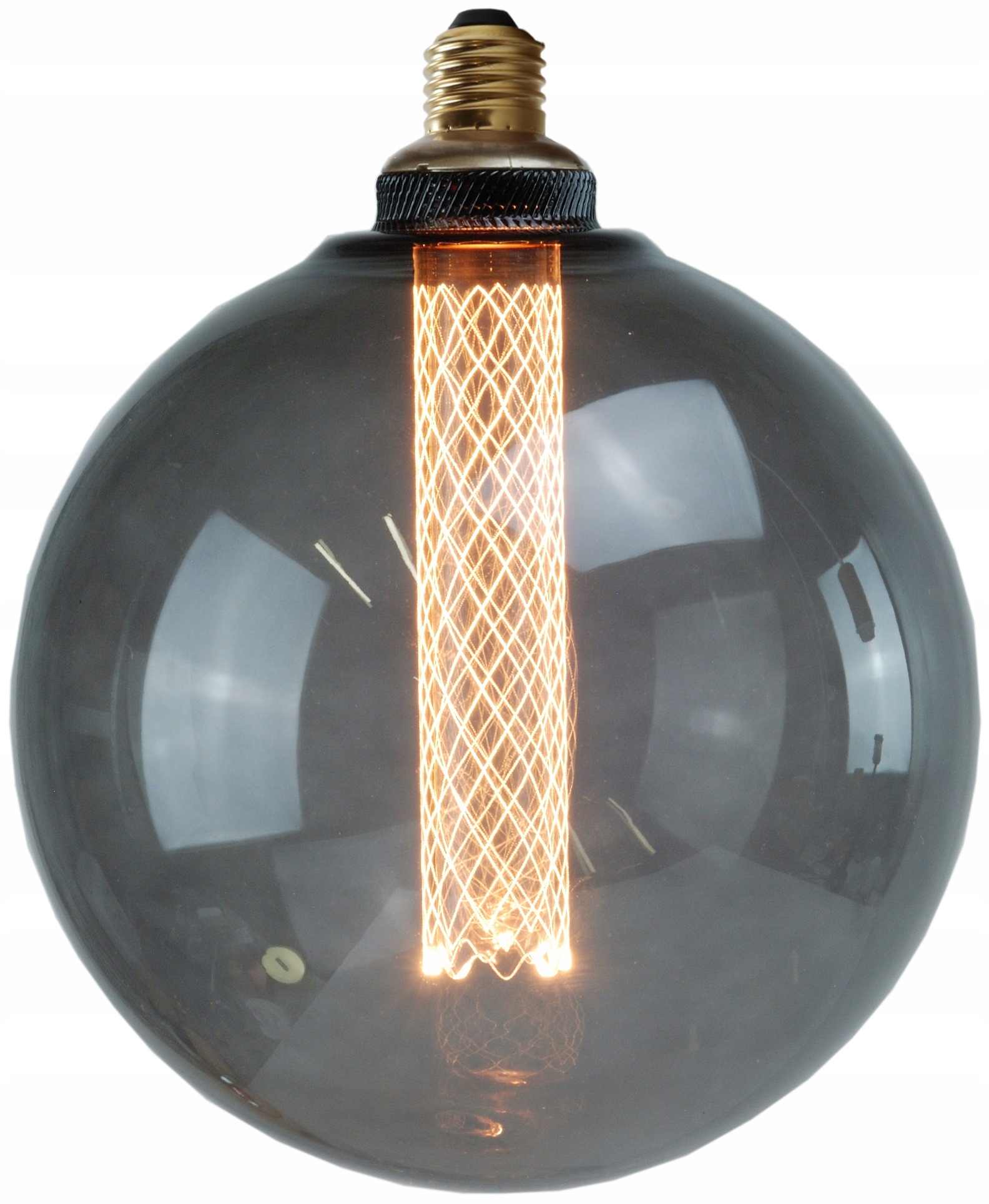 wielka dekoracyjna dymiona żarówka Smoke 20cm jak węglowa lampa loft pająk