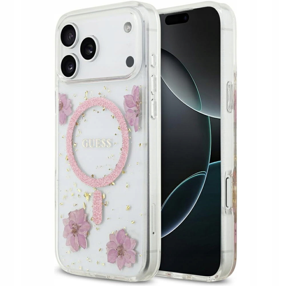 Etui Guess do iPhone 17 Pro Max, do MagSafe, kwiatowe, lekkie, modny case