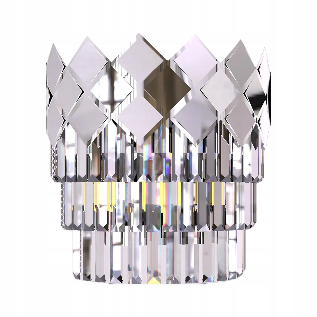 Kryštálová nástenná lampa glamour chróm do spálne a obývačky Milagro