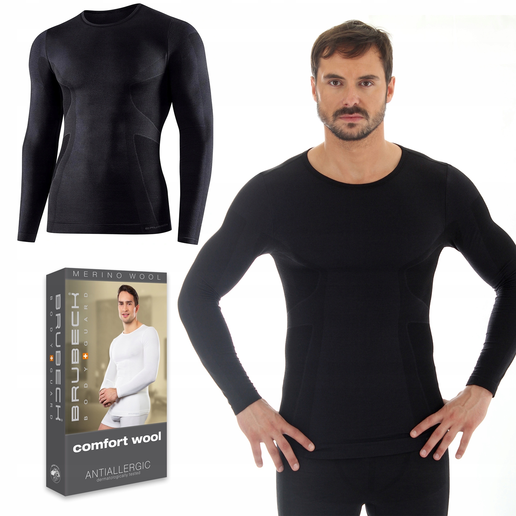 Brubeck LS11600 tričko pánské termo Vlněné XXL