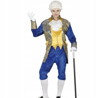 Kostým Francouzský Markýz modrý lord princ L