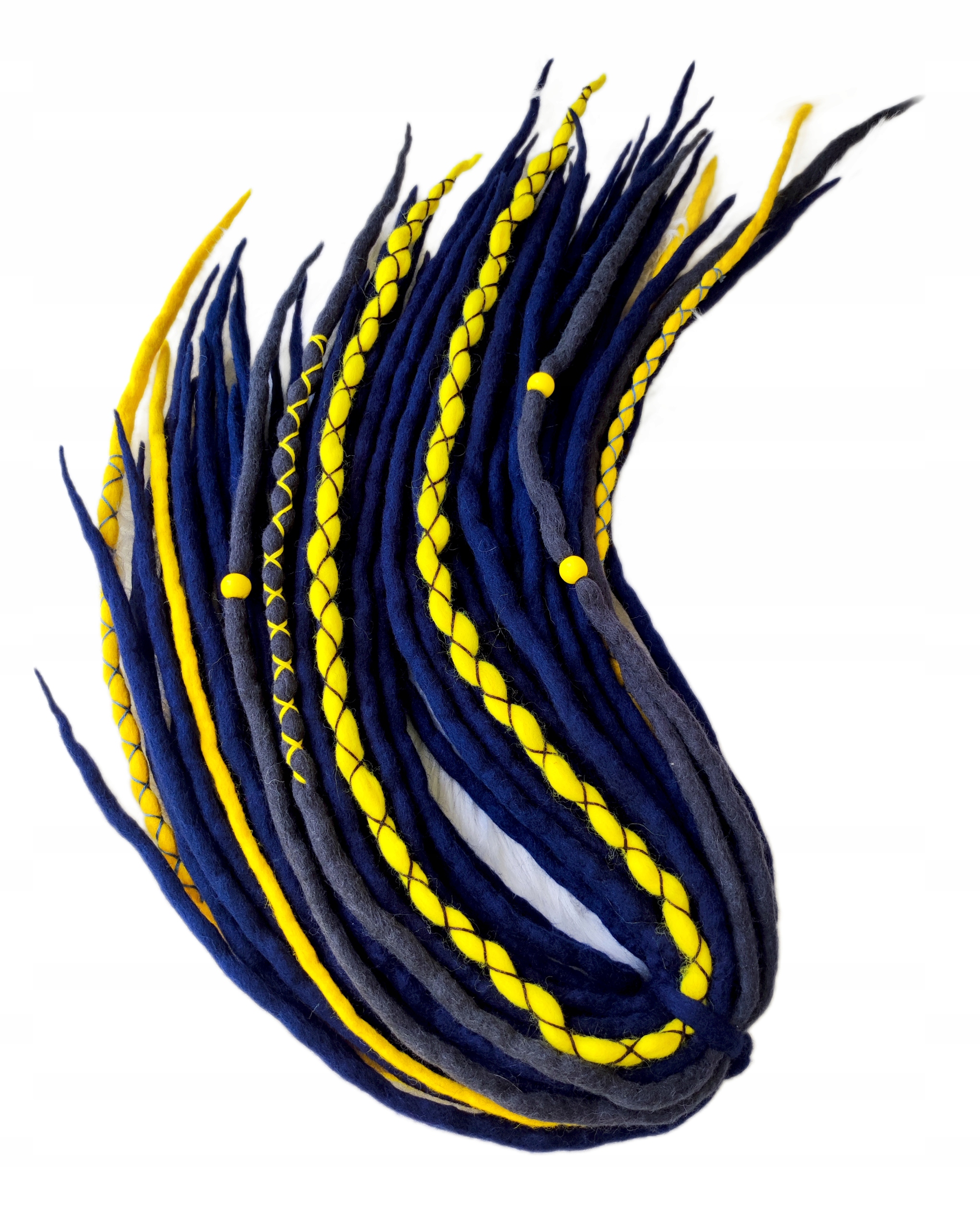 Vlněné pastelky Dredy, tmavě modré žluté, Měsíční Noc, 40 kusů