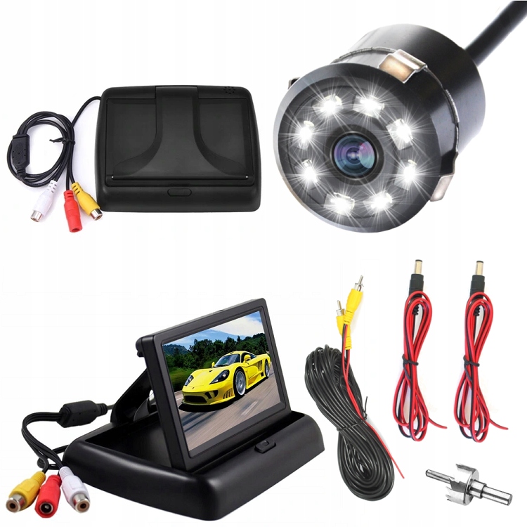 КАМЕРА ЗАДНЕГО ВИДА 8 LED ЖК-МОНИТОР 4.3 