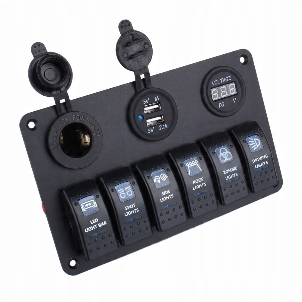 

Panel przełączników kołyskowych Usb