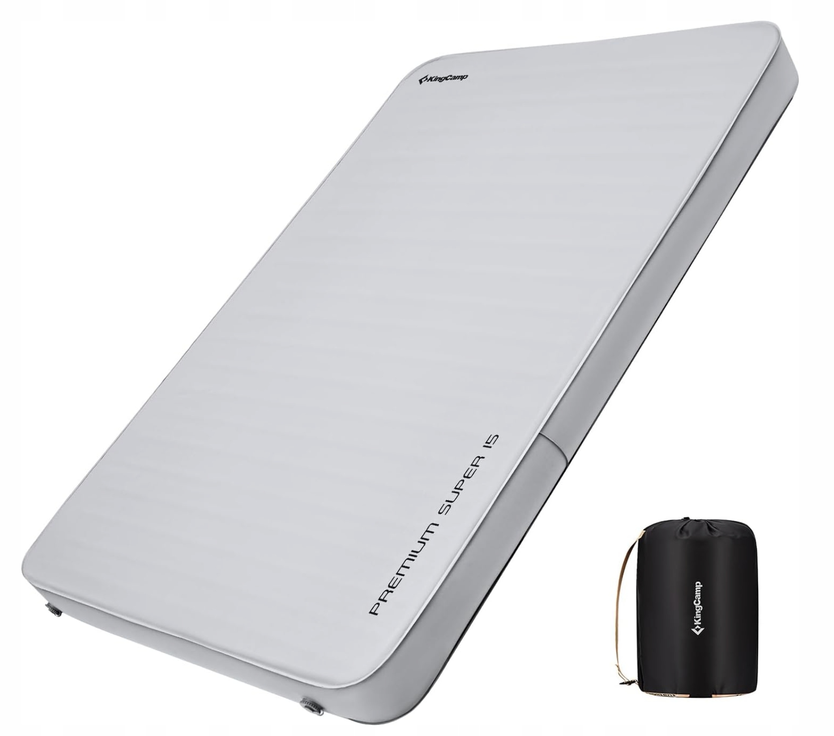 KingCamp – Samopompująca mata kempingowa, dwuosobowa, superkomfortowa