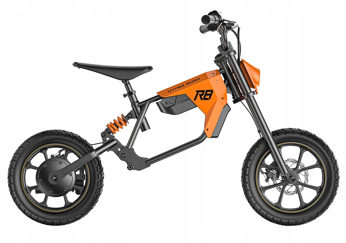 Elektryczny motocykl cross Hyper GoGo R8 500W pomarańczowy enduro do 75 kg