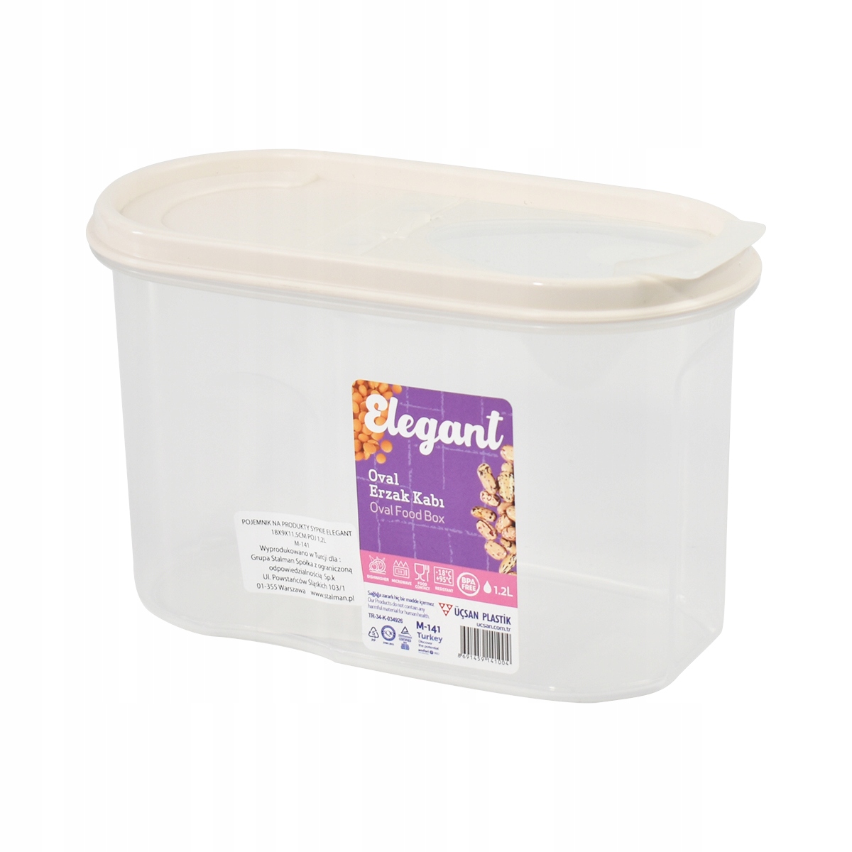 

Pojemnik na produkty sypkie o pojemności 1,2l