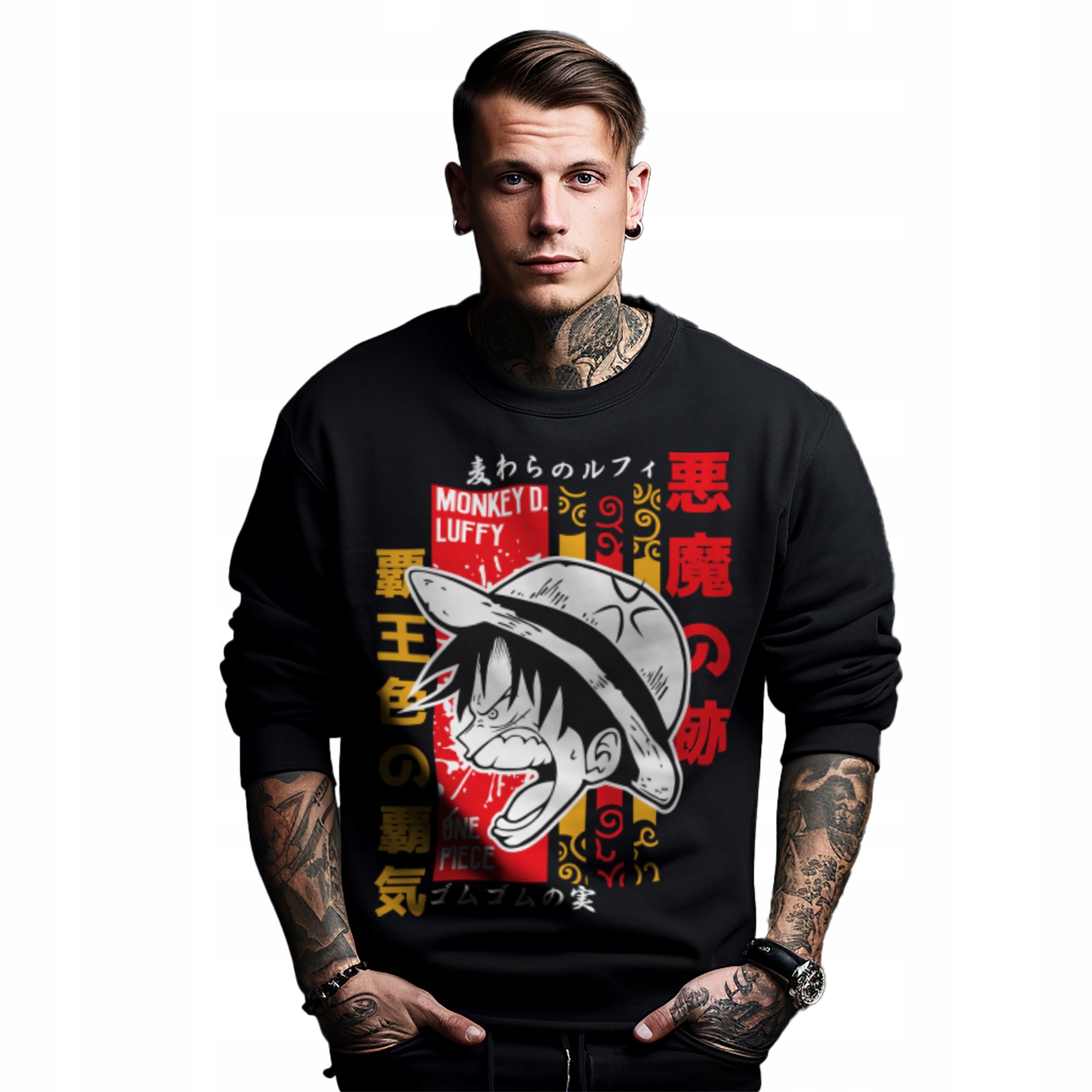 Mikina s potiskem Anime One Piece Monkey D. Luffy