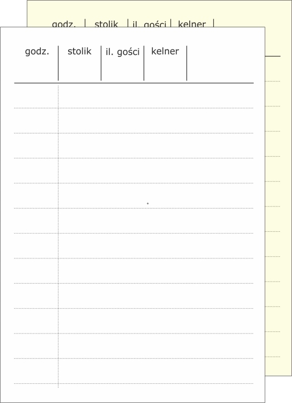 

Notes/bloczek kelnerski A6 samokopiujący 1+1