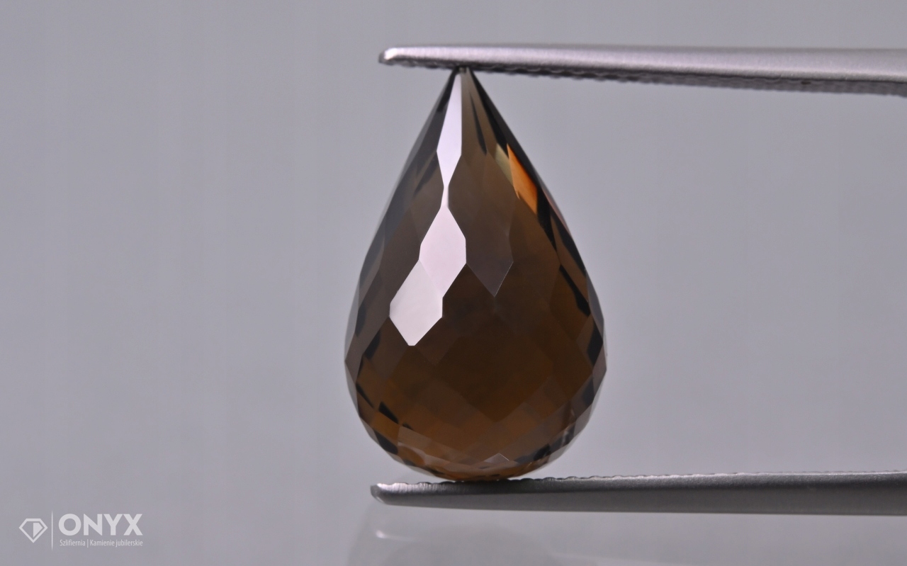 Medový křemen fazetovaný sopel 16x10 mm