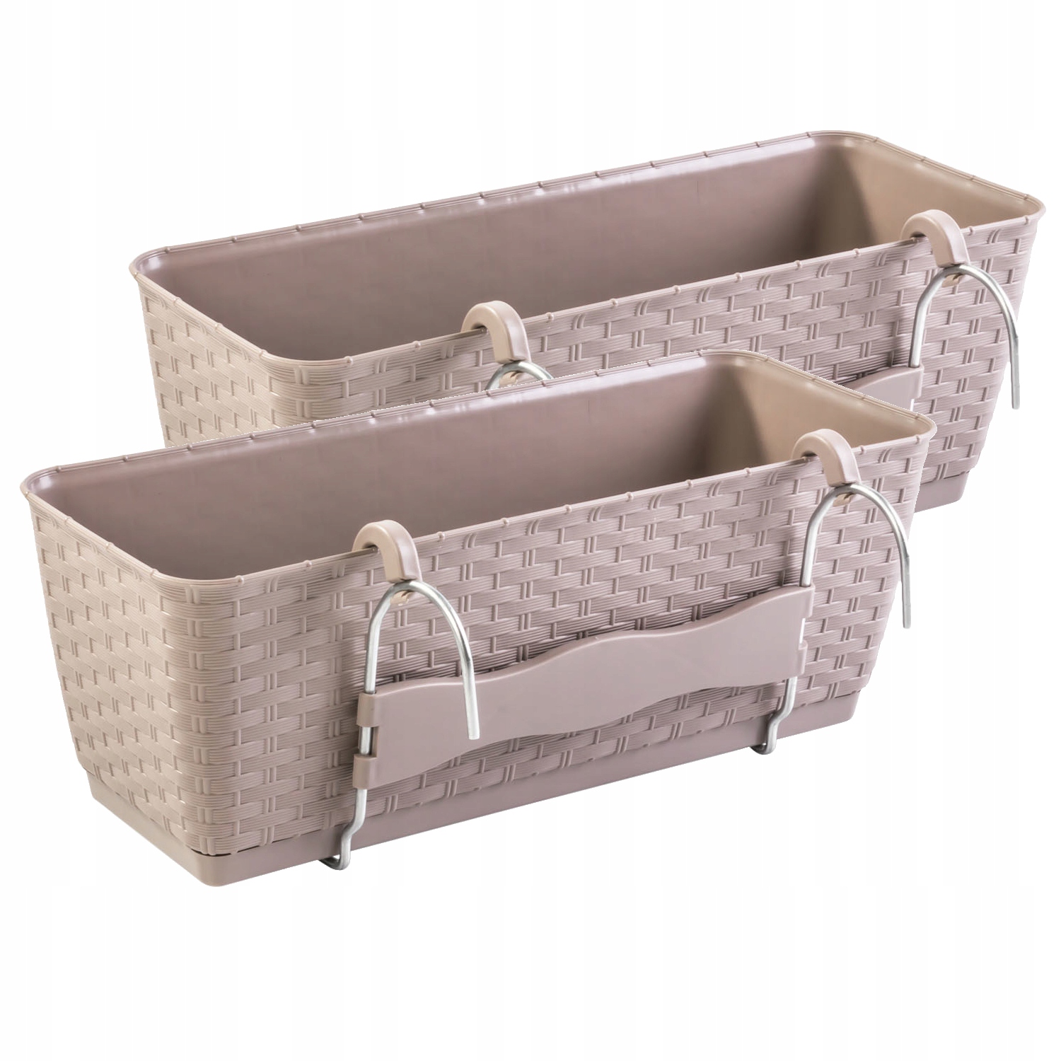 

2x doniczki wiszące balkonowe DRL500PW mocca