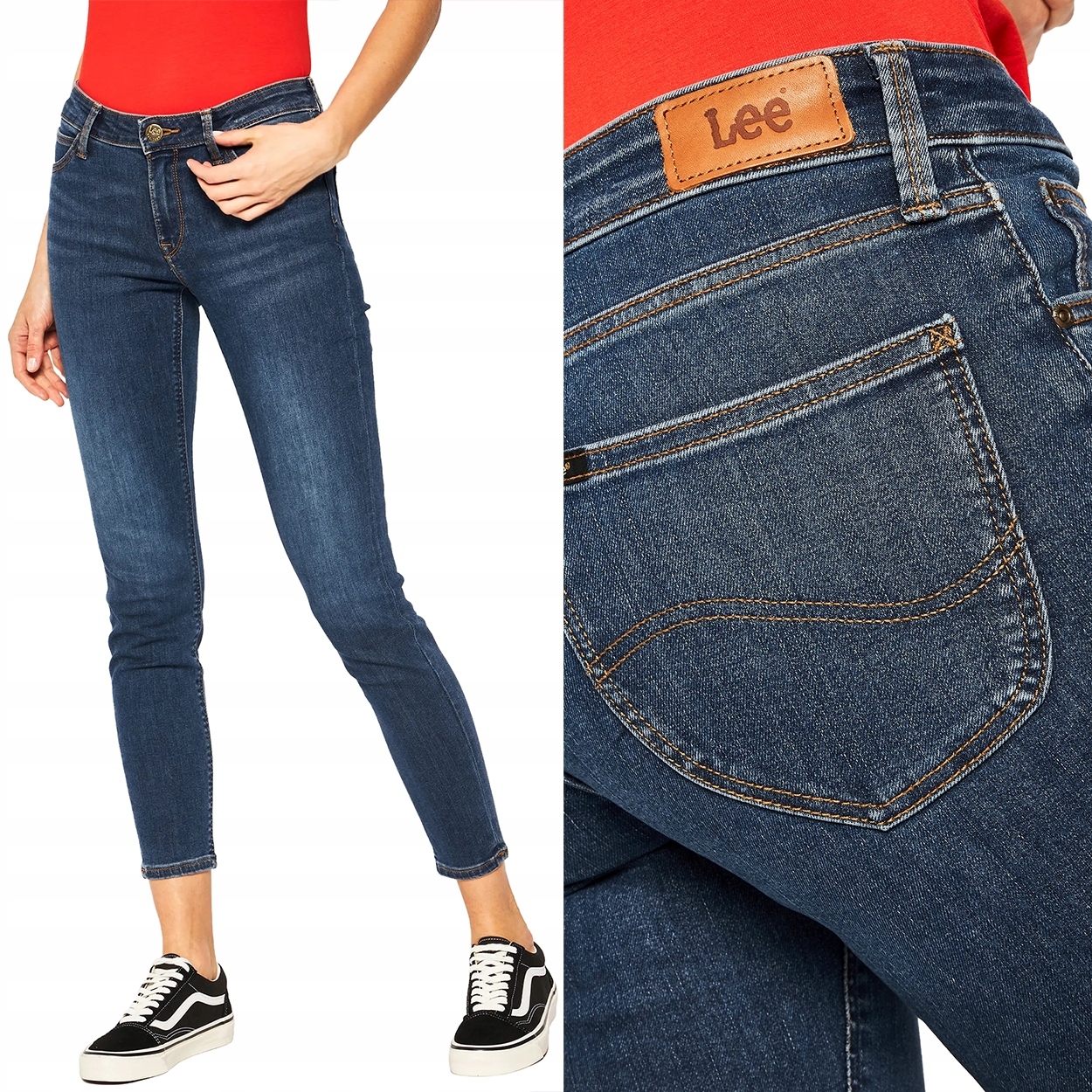 Lee Scarlett skinny Dark Ulrich dámské džínové kalhoty úzké nohavice W27 L33