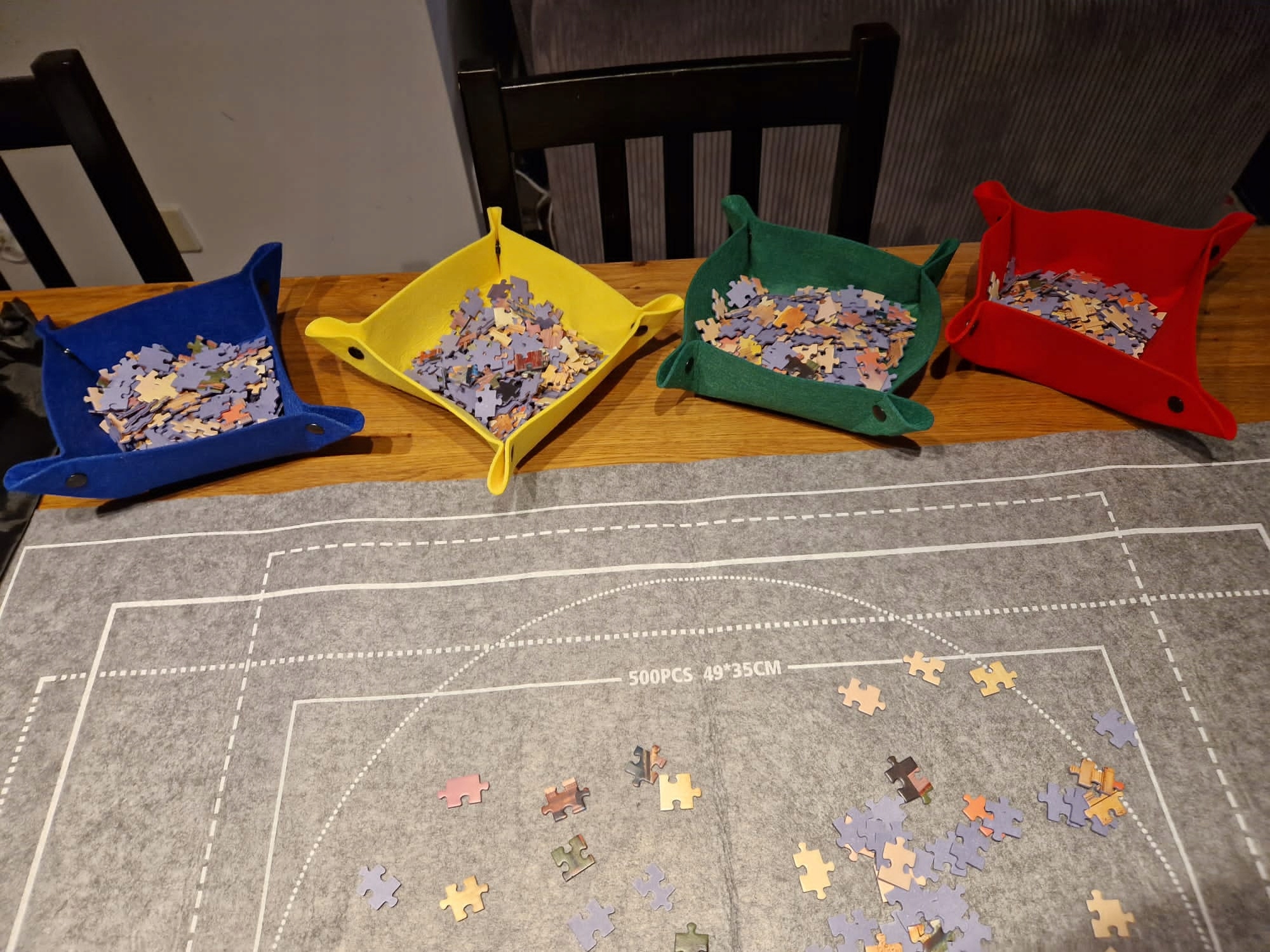 Mata PUZZLE do układania na 500-1500 Elementów Plansza Podkładka pod Puzzle Płeć chłopcy dziewczynki