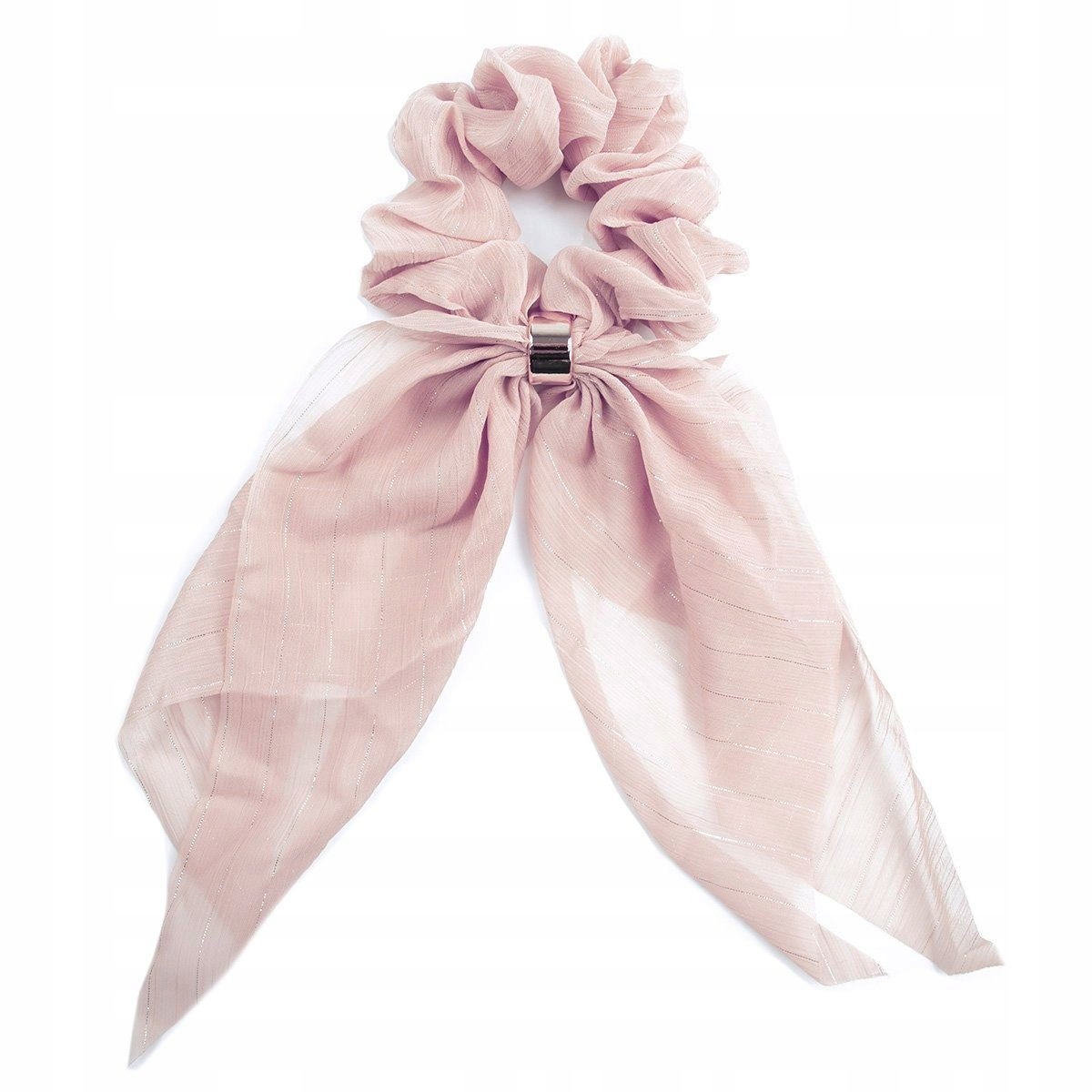 

Gumka Do Włosów kokarda Apaszka scrunchies Pudrowa