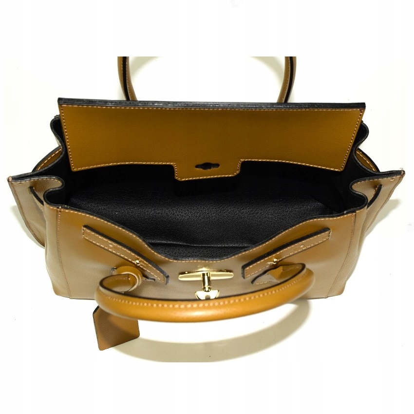 TOREBKA SKÓRA NATURALNA BORSE IN PELLE CZARNA DUŻA PREMIUM 014A Styl miejski