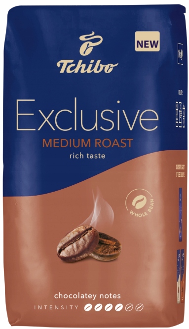 Levně Tchibo Exclusive Medium Roast zrnková káva 1000 g