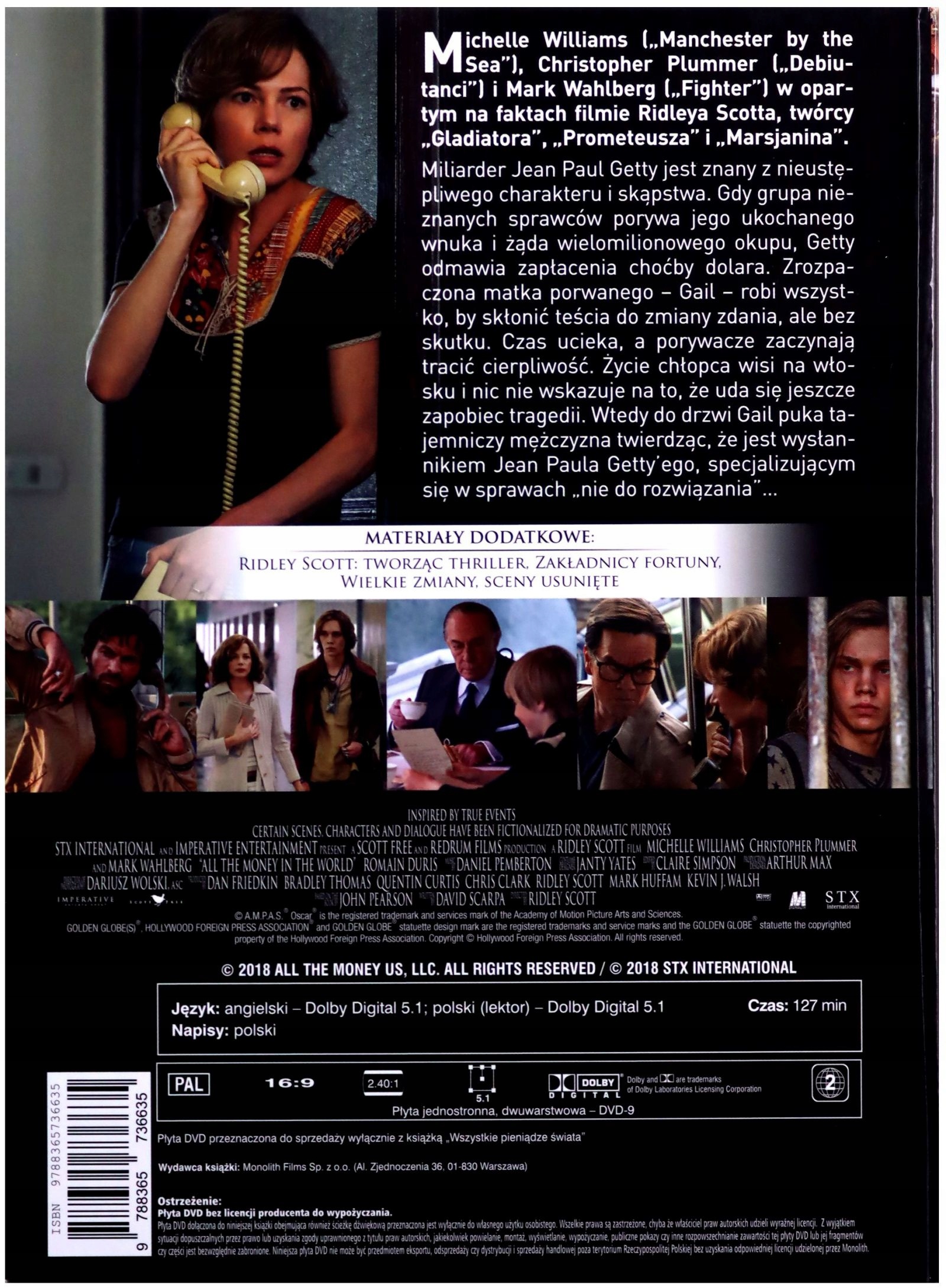 WSZYSTKIE PIENIĄDZE ŚWIATA (BOOKLET) (DVD) Stan opakowania oryginalne