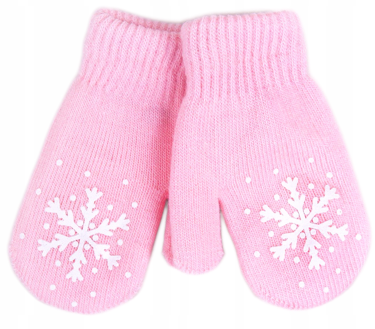 YO RĘKAWICZKI PODWÓJNE ŚNIEŻYNKA RÓŻ 16 CM