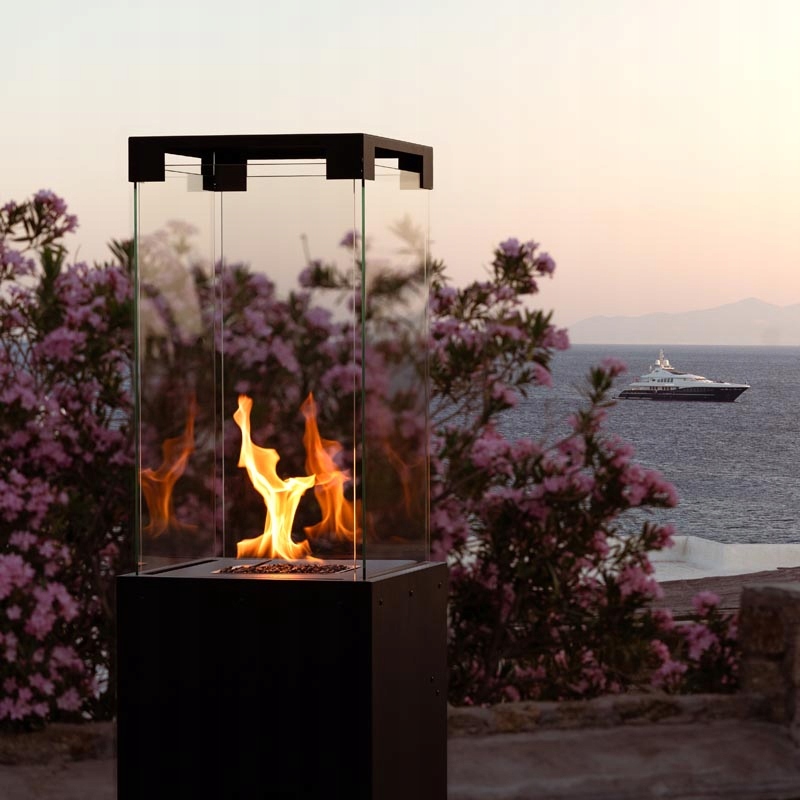 Ogrzewacz tarasowy Kominek gazowy Faro Szary + Pokrowiec Planika Producent Planika