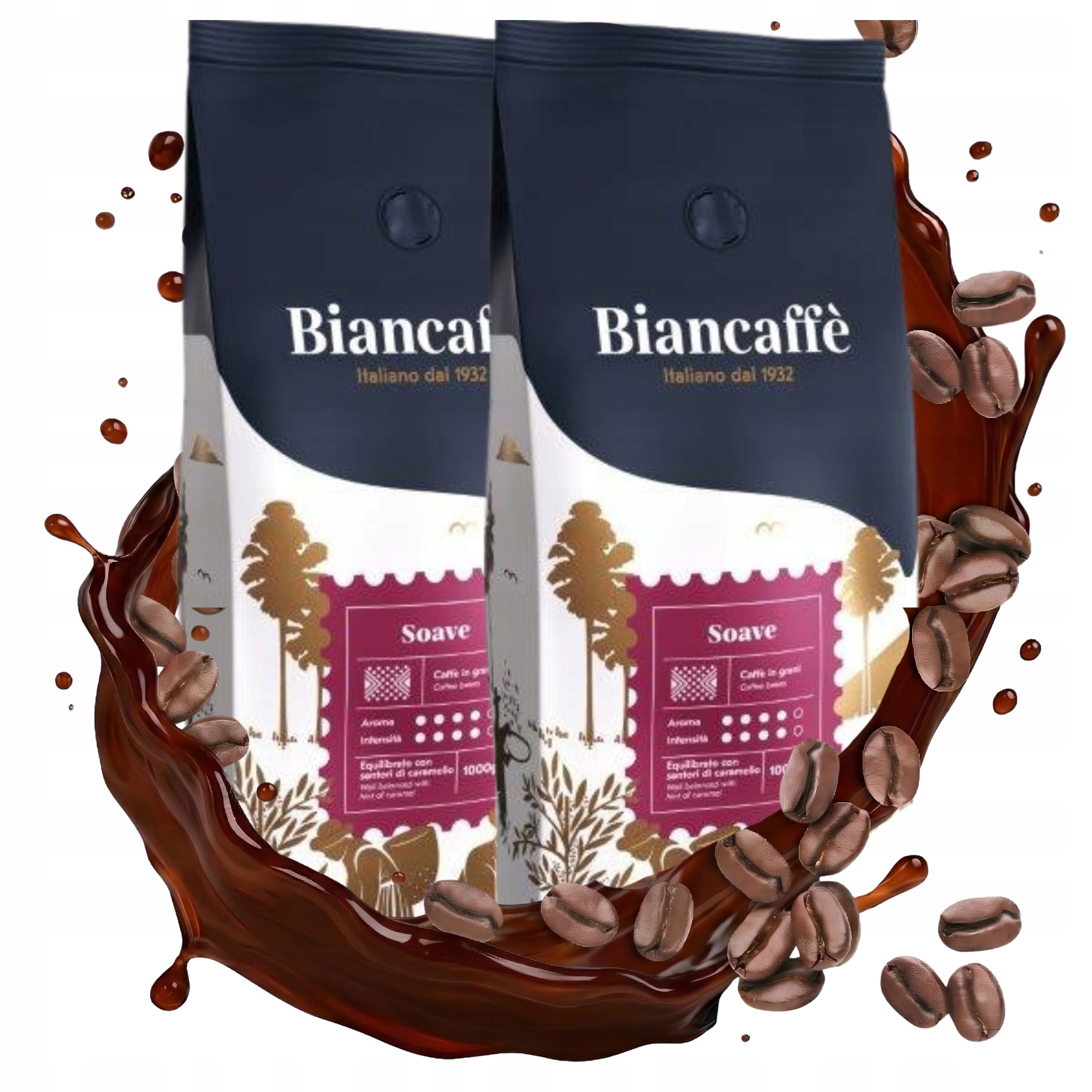 Levně Káva Biancaffe Soave Espresso 50% Arabica Robusta 2 x 1 kg