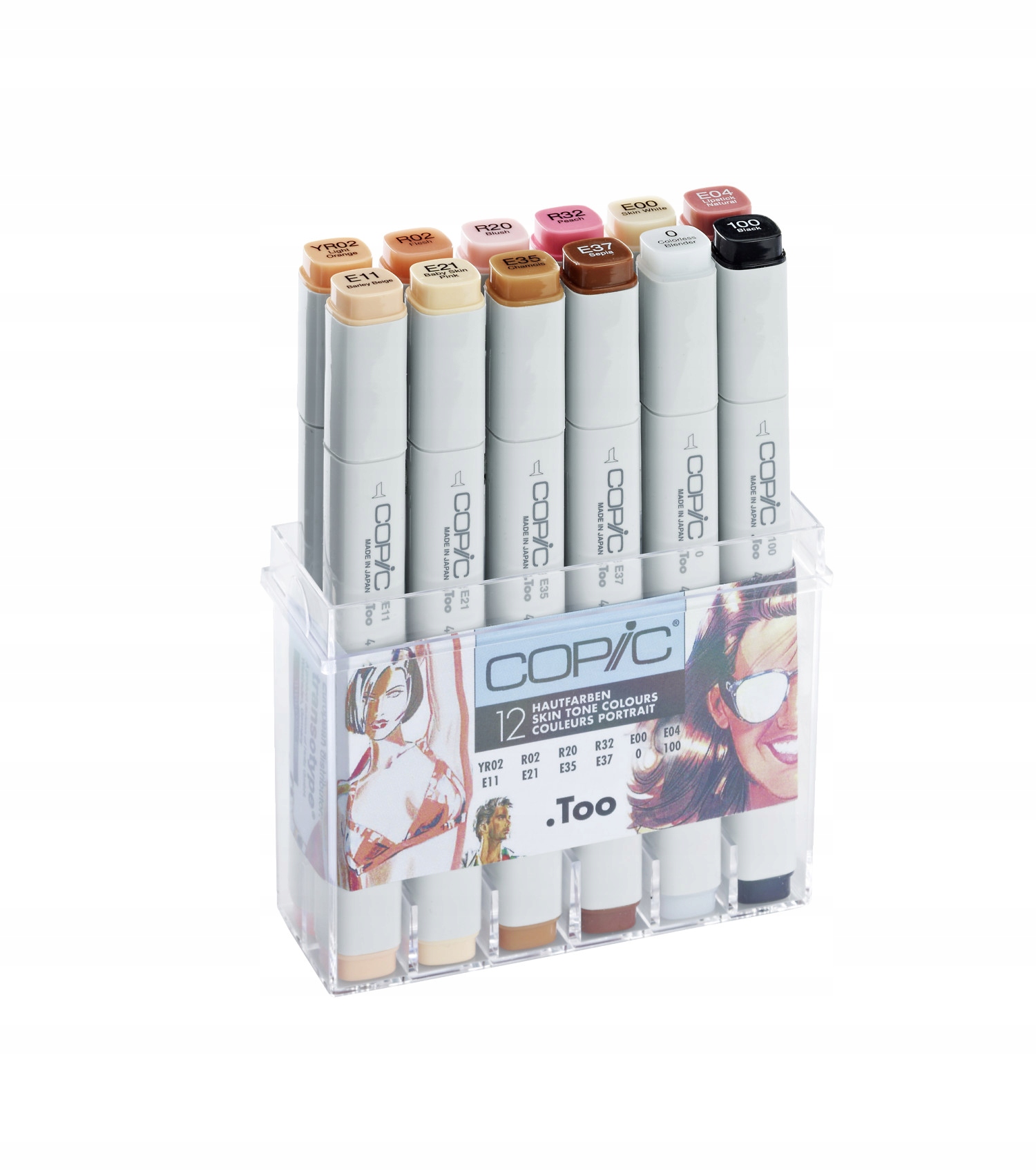 COPIC Classic Markery Kolory Skóry zest 12 szt Marka Copic