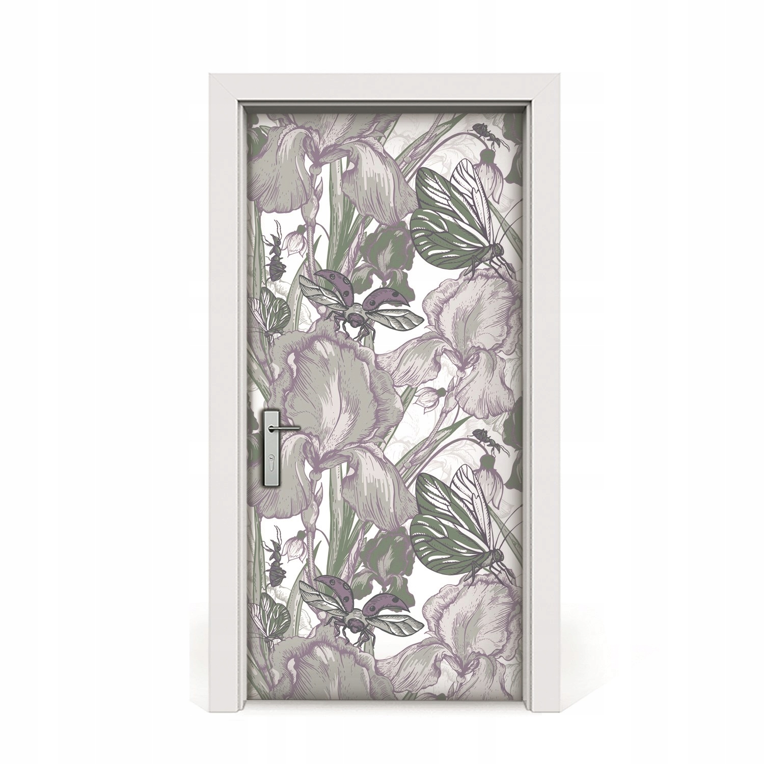 

Naklejka na drzwi Biedronka na kwiatku 95x205