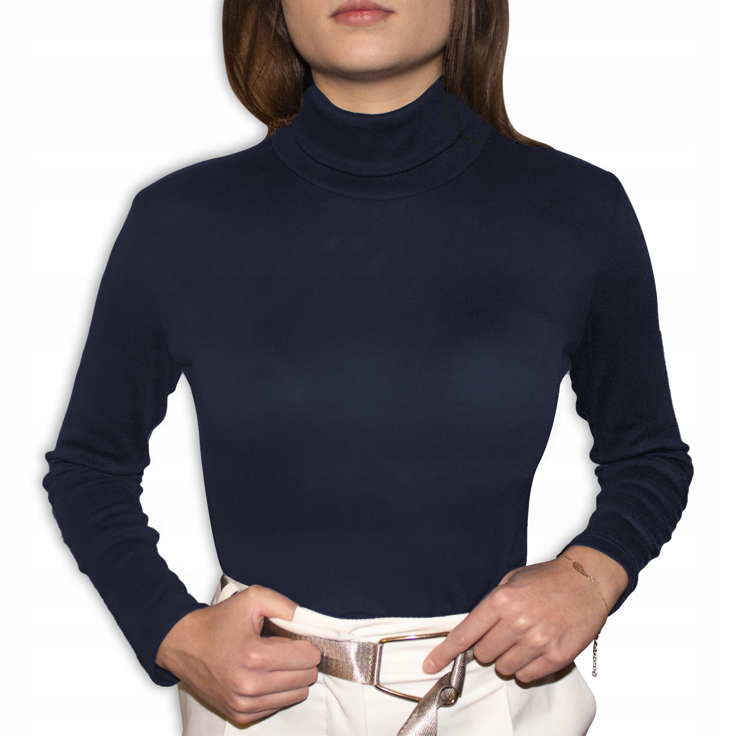 

Modny Golf Damski Bawełna Długi Rękaw Bluzka XL