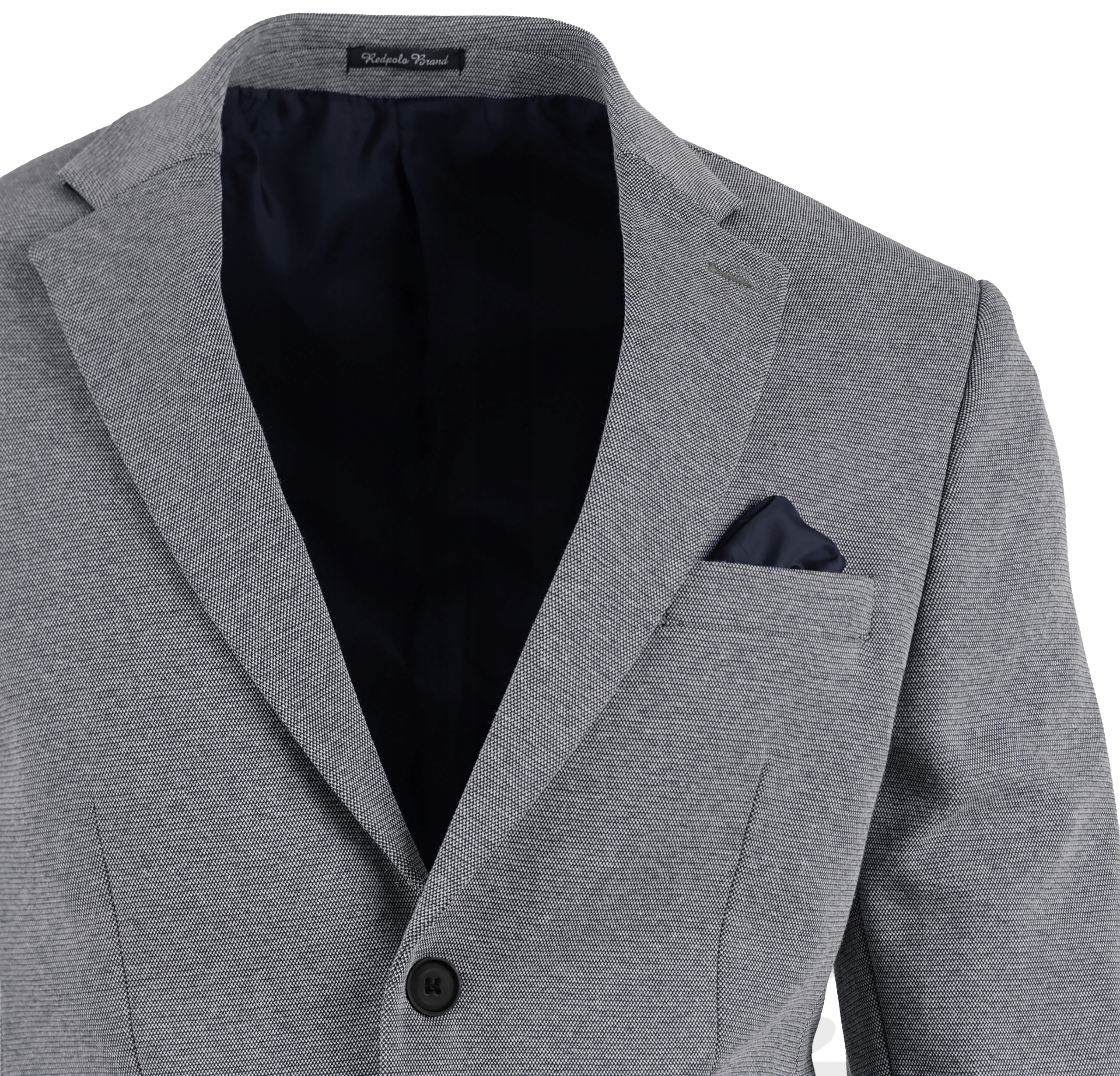 MARYNARKA MĘSKA BAWEŁNIANA SZARA ELEGANCKA WIZYTOWA CASUAL TURECKA 48