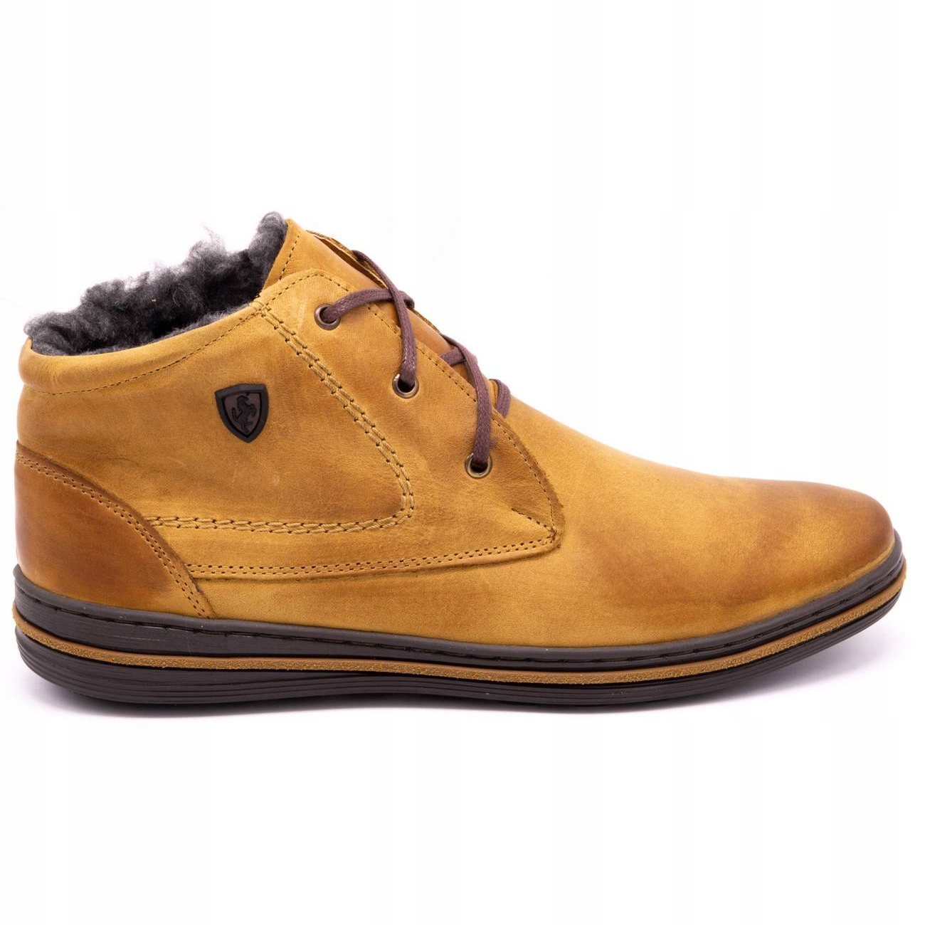 

Trzewiki męskie Zimowe buty męskie 339 rude r.44