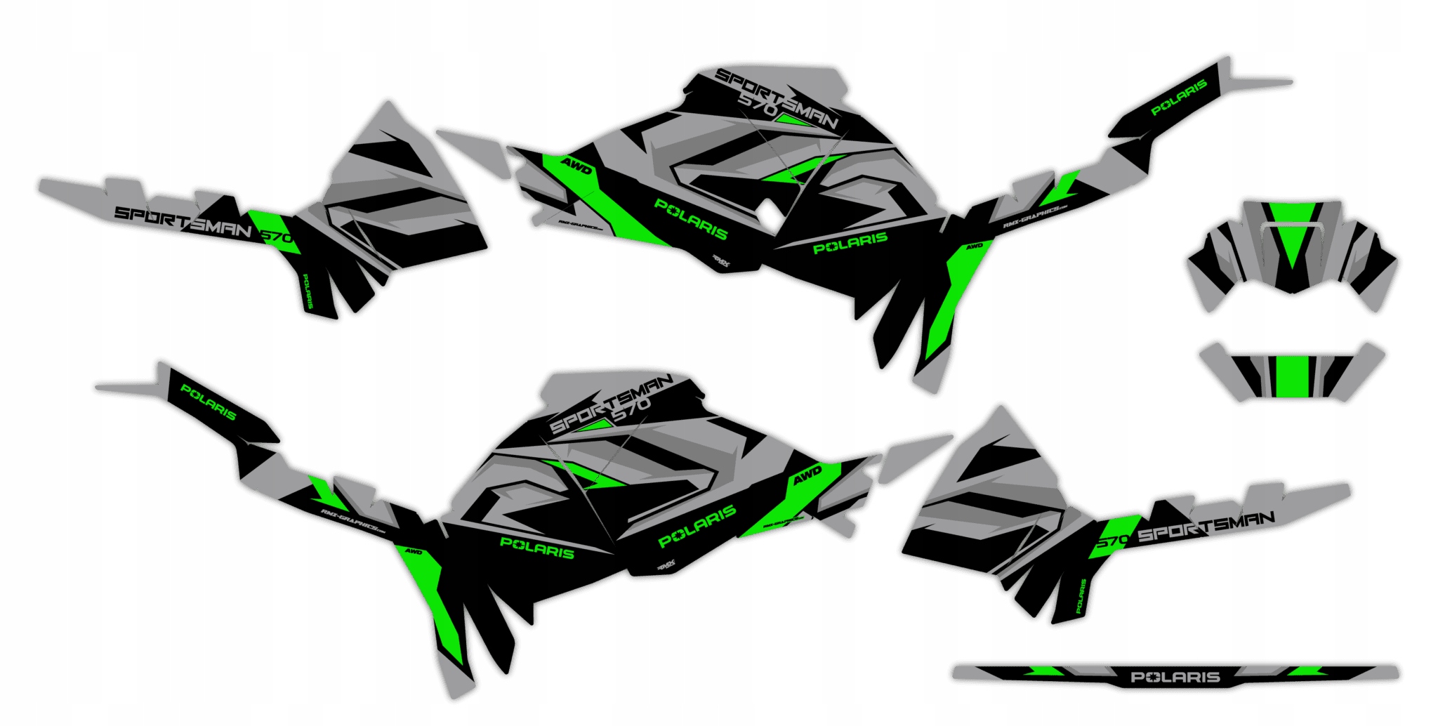 Dýha Samolepky Polaris Sportsman 570 2021+ #4546252