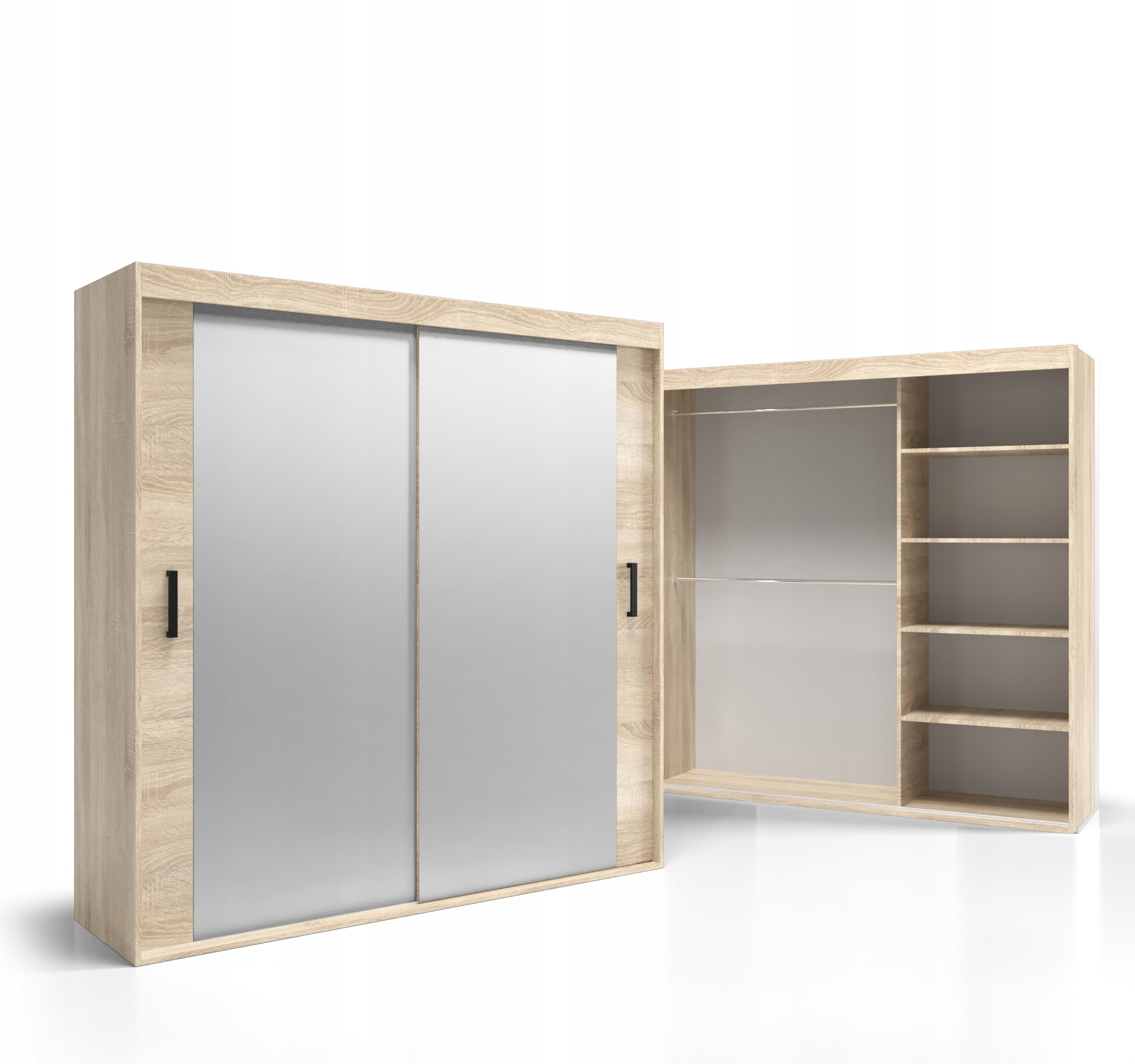 Skříň Vybavená deska 18 mm 180 cm VSZ78 O-sofa 2-dvéřová Zrcadlo 180x205