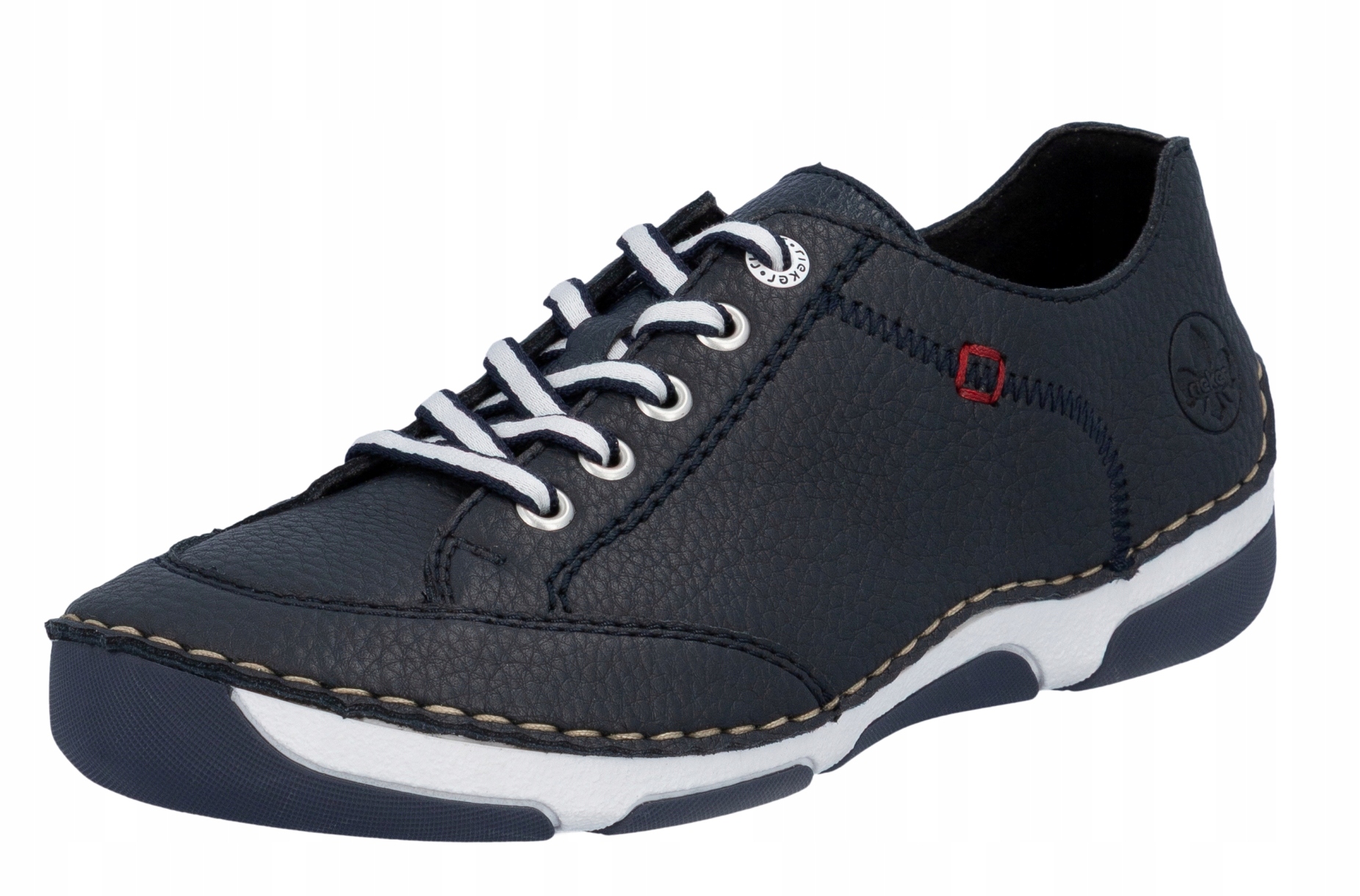 Rieker 55901-14 vel.41 modré dámské kožené polobotky