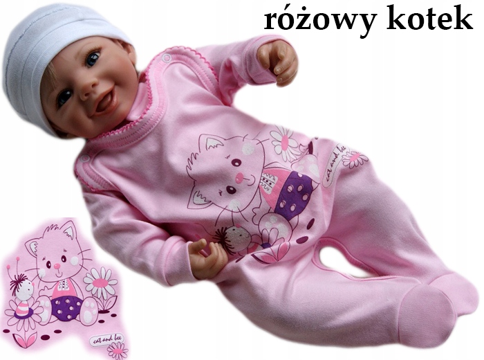 

Śpiochy śpioszki kaftanik 56 rozpinane bawełniane