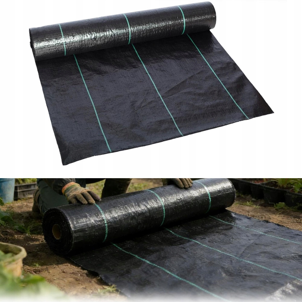 Agrotkanina Agrowłóknina Mata Antychwastowa Czarna 2x25m 90g/m2