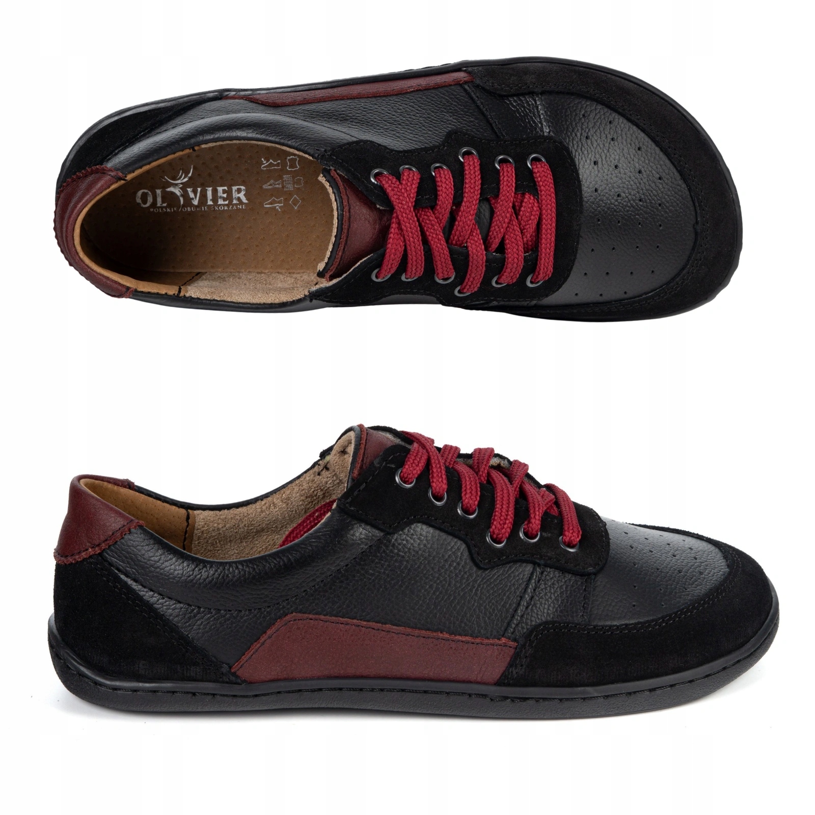 Dámské kožené barefoot boty Alma městské casual zero drop černé 42