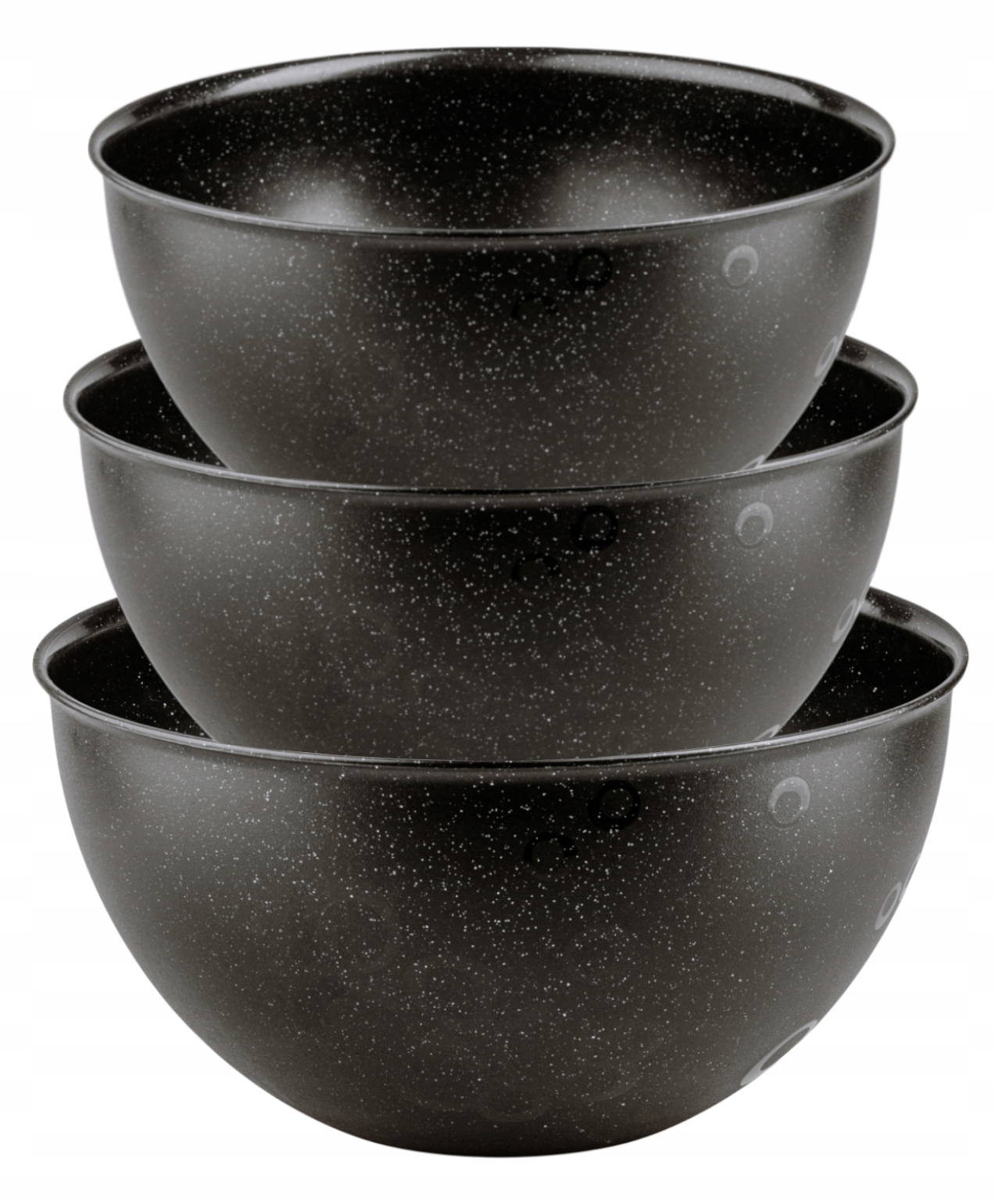 

Miski Plastikowe Zestaw 3 Misek 0.75 1.5 3L Czarne