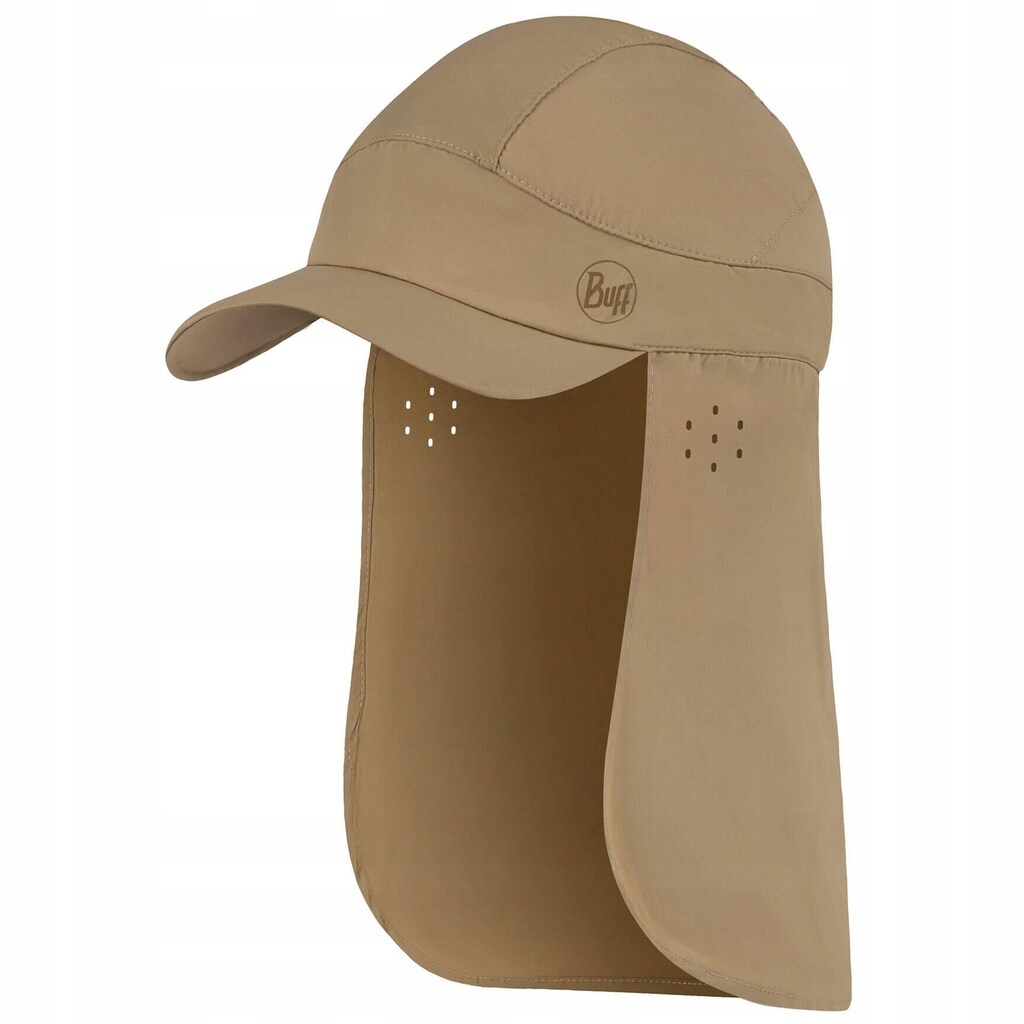 Kšiltovka Buff Safety Pack Bimini Cap s chráničem krku Solid Sand